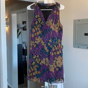 Floral sleeveless cocktail dress